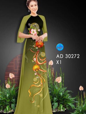 Vải Áo Dài Hoa In 3D AD 30272 19